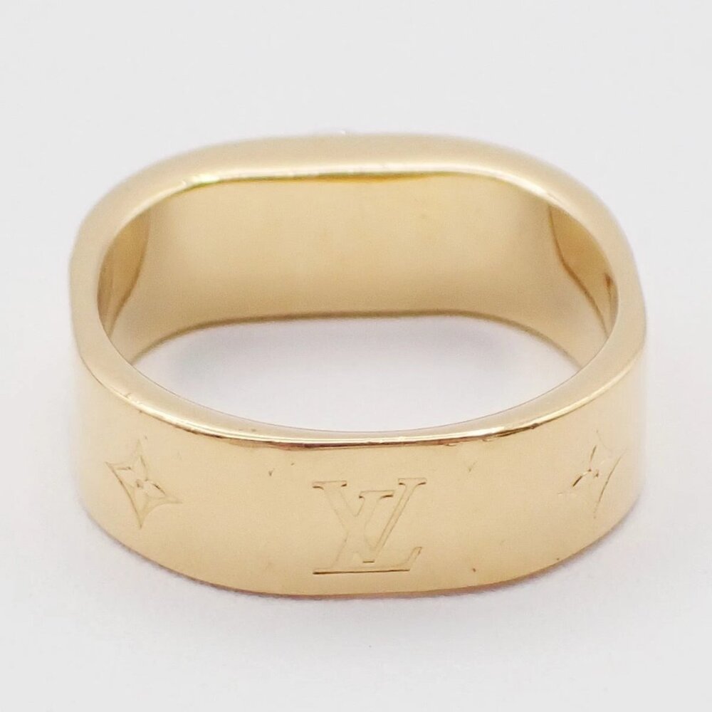 LOUIS VUITTON Nanogram Ring Size M Gold Silver Italy Accessory M00211 67EG247 - Picture 3 of 13